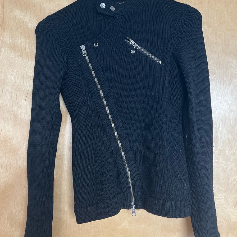BCBGMaxAzria Black Knit Jacket
